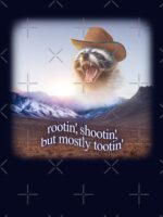 Rootin shootin but mostly tootin cowboy raccoon word art Unisex T-Shirt - Image 7