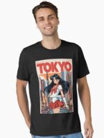 Sailor Mars Vintage Travel Poster in Tokyo Unisex T-Shirt