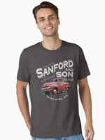 Sanford and Son We buy and Sell Junk Beat Up Red Truck Unisex T-Shirt - Image 2