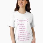 Sarcastic Today's Goals List Funny Low Effort Adulting Humor Pink To Do Checklist Unisex T-Shirt