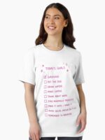 Sarcastic Today's Goals List Funny Low Effort Adulting Humor Pink To Do Checklist Unisex T-Shirt