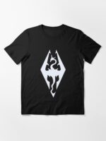 Skyrim Symbol White Blue Color Unisex T-Shirt - Image 3