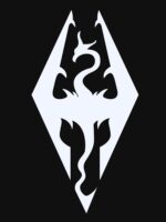 Skyrim Symbol White Blue Color Unisex T-Shirt - Image 7