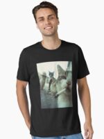Smoking Cats Meme Unisex T-Shirt - Image 2