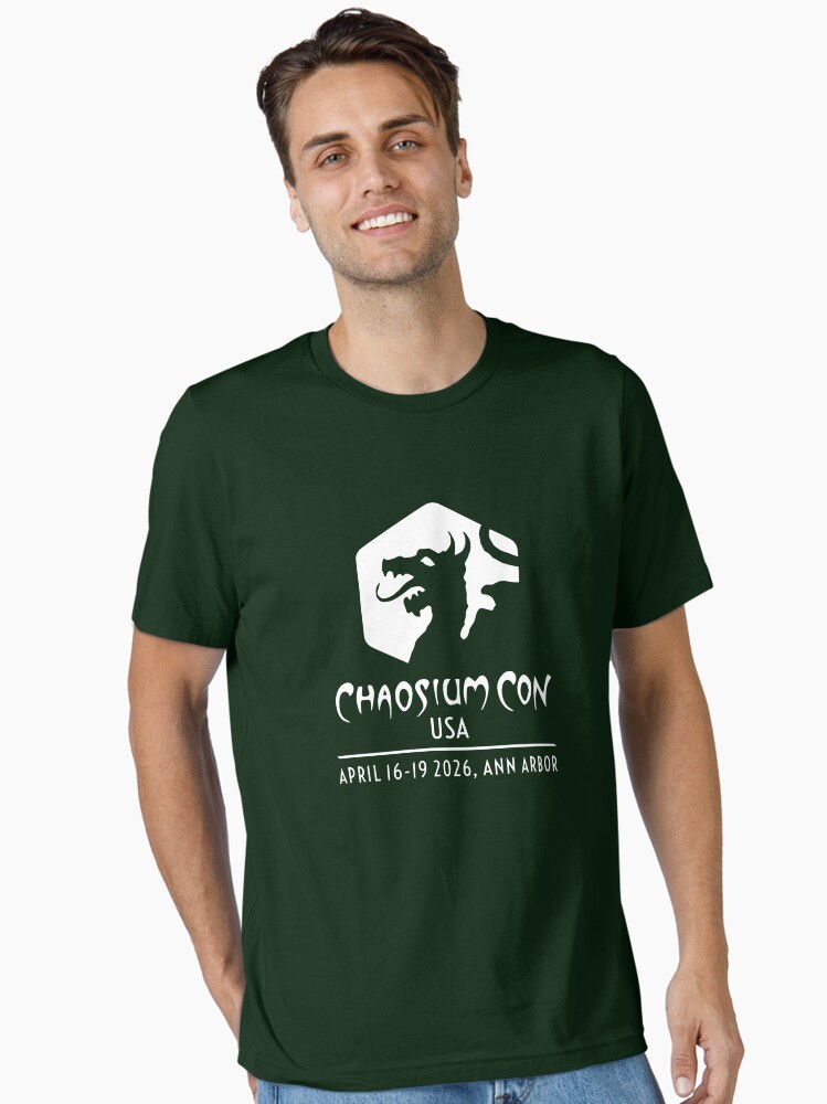 Chaosium Con USA 2026 Official T-Shirt - White Logo Essential T-Shirt