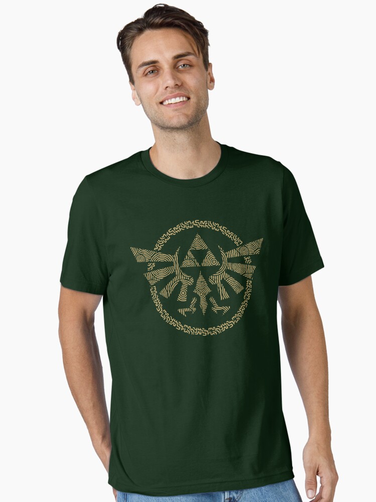 The Legend of Zelda Tribal Triforce Gold Hyrule Front & Back Essential T-Shirt
