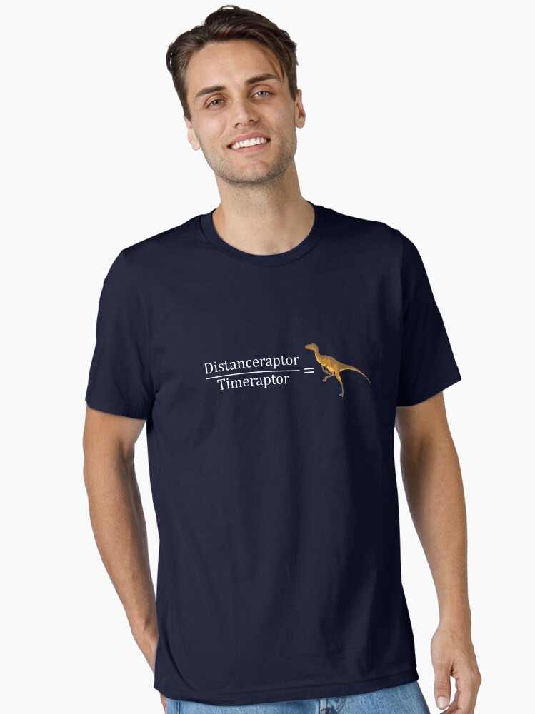 Velociraptor Math - Funny Dinosaur Velocity Formula Essential T-Shirt