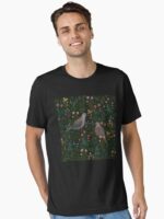Magical Mourning Doves in flower garden Essential T-Shirt