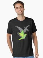 Pterodactyl Green Indian Ringneck Essential T-Shirt
