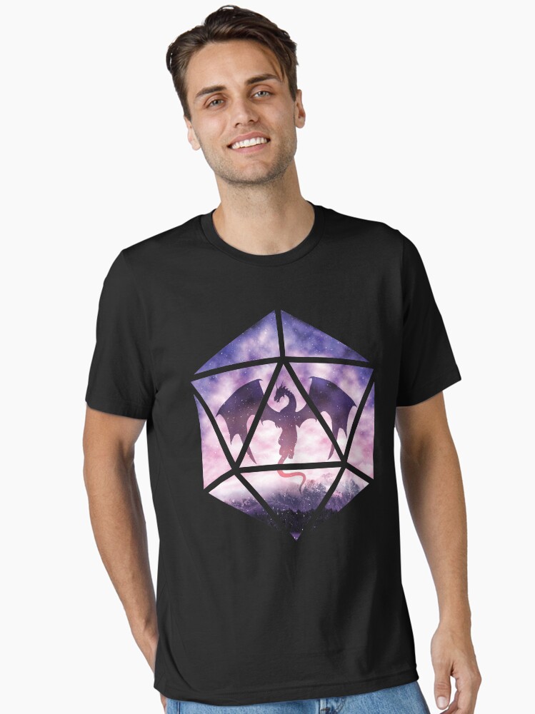 Purple Sky Dragon D20 Essential T-Shirt