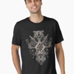 Viking Wolf Raven of Odin Geri Freki Huginn Muninn Gungnir Norse Mythology Essential T-Shirt