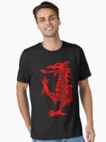 Welsh Dragon - Red Hatching Essential T-Shirt