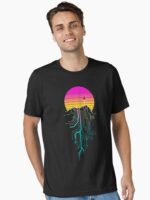 Synth Mountain Sunrise Essential T-Shirt