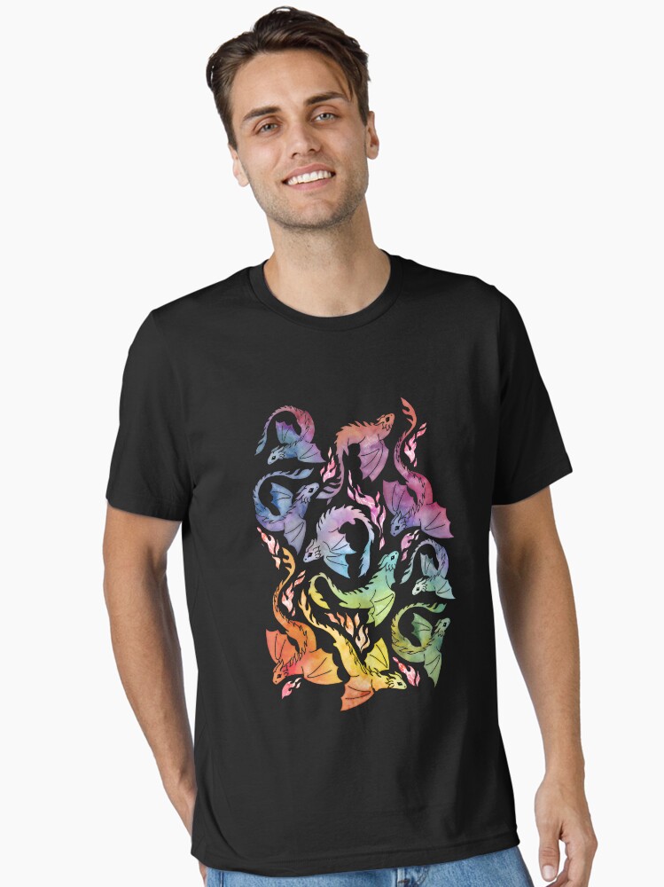 Dragon fire dark rainbow Essential T-Shirt