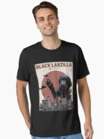 Black Labzilla - Giant Labrador Retriever Lab Dog Monster Essential T-Shirt