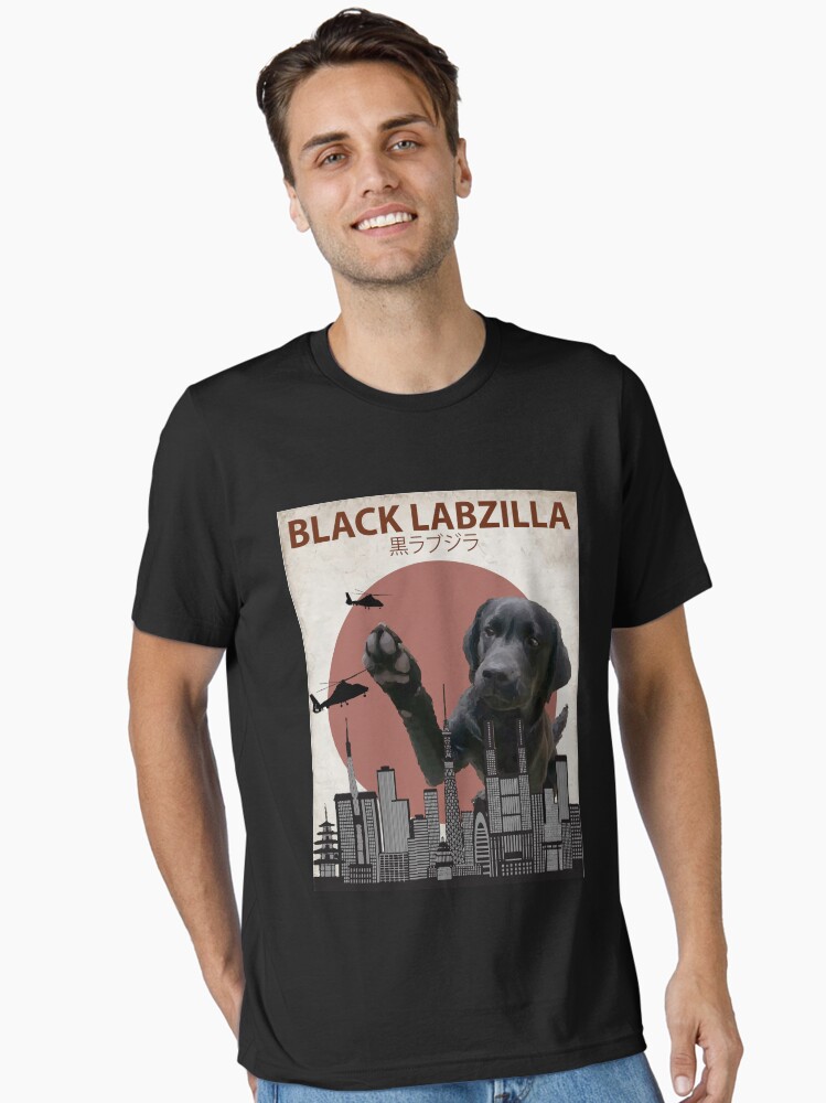Black Labzilla - Giant Labrador Retriever Lab Dog Monster Essential T-Shirt
