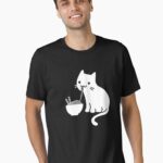 Cute Cat Eating Ramen Essential T-Shirt