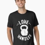 Funny Kettlebell Love Handles Fitness and Gym Joke T-Shirt Essential T-Shirt
