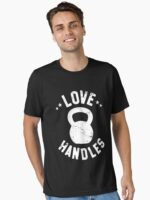 Funny Kettlebell Love Handles Fitness and Gym Joke T-Shirt Essential T-Shirt