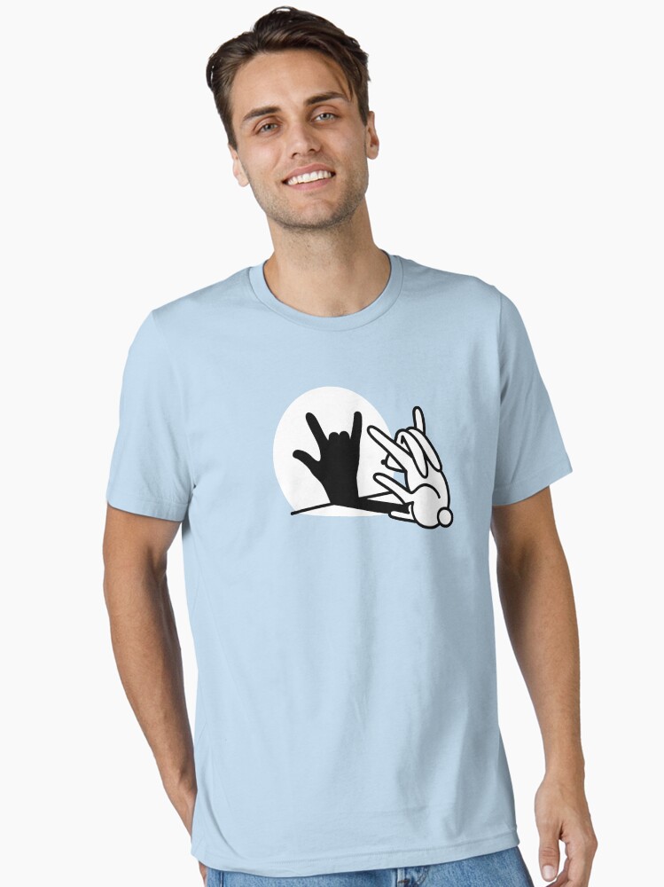 Funny rabbit shadow hand ROCK music HARD ROCK fan Essential T-Shirt