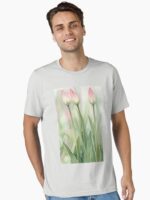 Delicate Botanical Watercolor: Three Pink Tulip Buds Essential T-Shirt