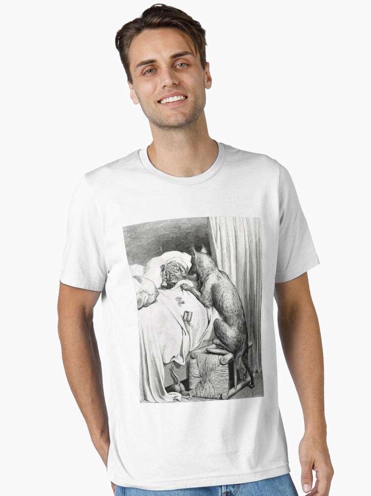 The Wolf and Reds Grandmother - Gustave Dore Essential T-Shirt