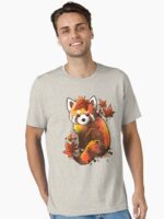Red panda red leaves Essential T-Shirt