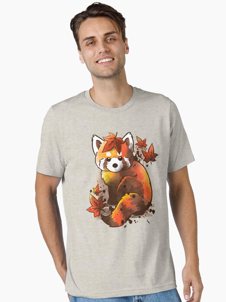 Red panda red leaves Essential T-Shirt