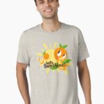 Hello Sunshine! - Orange Bird (green background) Essential T-Shirt