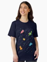 Dinosaurs In Space Pattern Essential T-Shirt