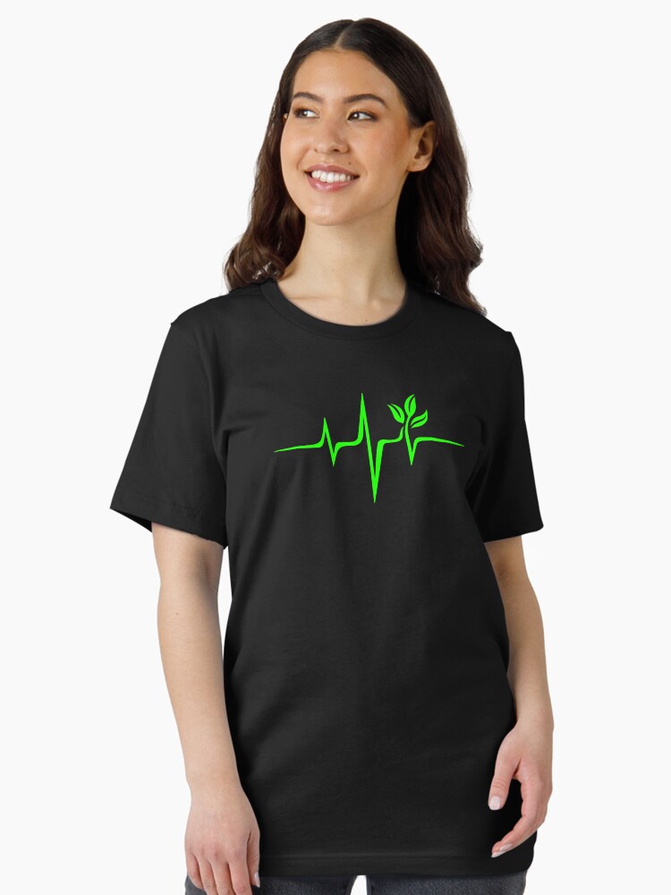 Heartbeat, Pulse Green, Vegan, Frequency, Wave, Earth, Planet Essential T-Shirt