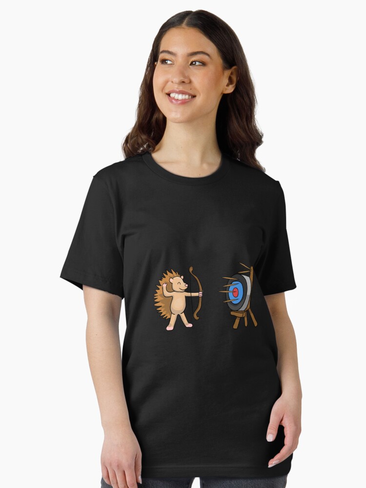 Hedgehog Archery Archer Bowman Bowhunter Bow And Arrow Hobbyist Target Shooting Essential T-Shirt