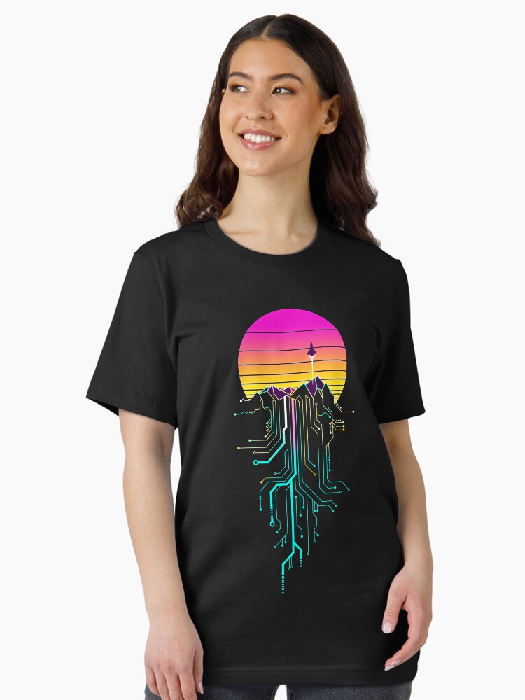 Synth Mountain Sunrise Essential T-Shirt