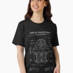 Orion Spacecraft. Artemis Program (White Stencil-No Background) Essential T-Shirt