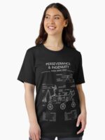 Perseverance & Ingenuity - MARS 2020 (White Stencil - No Background) Essential T-Shirt