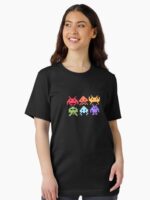Space Invaders Pixel Art Rainbow Aliens Essential T-Shirt