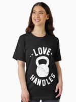Funny Kettlebell Love Handles Fitness and Gym Joke T-Shirt Essential T-Shirt
