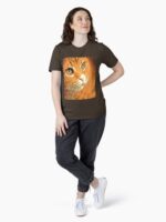 Orange Tabby Cat Face Black Outline Art Essential T-Shirt