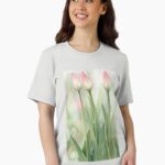 Delicate Botanical Watercolor: Three Pink Tulip Buds Essential T-Shirt