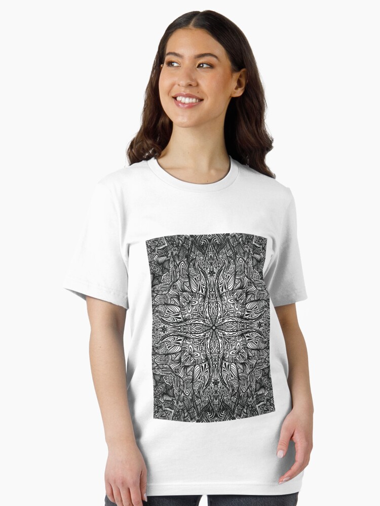 Midnight Obsidian Hand-Drawn Intricate Mandala Essential T-Shirt