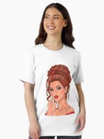 Retro Glam Red Hair Girl Portrait Essential T-Shirt