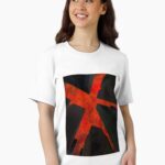 Skyscrapers in a red/ orange bacground Essential T-Shirt