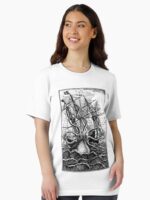 Vintage Kraken attacking ship illustration Essential T-Shirt