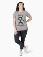 It's Fine I'm Fine Everything Is Fine Funny cat Essential T-Shirt