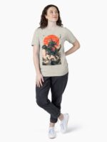 Samurai cat riding a dinosaur Essential T-Shirt