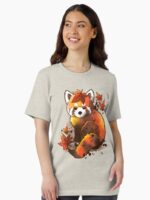 Red panda red leaves Essential T-Shirt