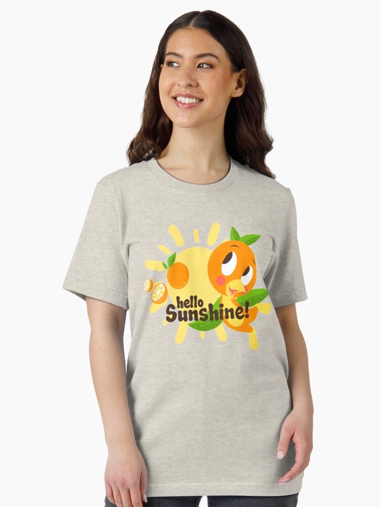 Hello Sunshine! - Orange Bird (green background) Essential T-Shirt