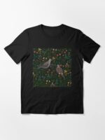 Magical Mourning Doves in flower garden Essential T-Shirt