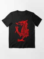 Welsh Dragon - Red Hatching Essential T-Shirt