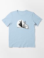 Funny Rabbit hand shadow puppets humor pop art Essential T-Shirt